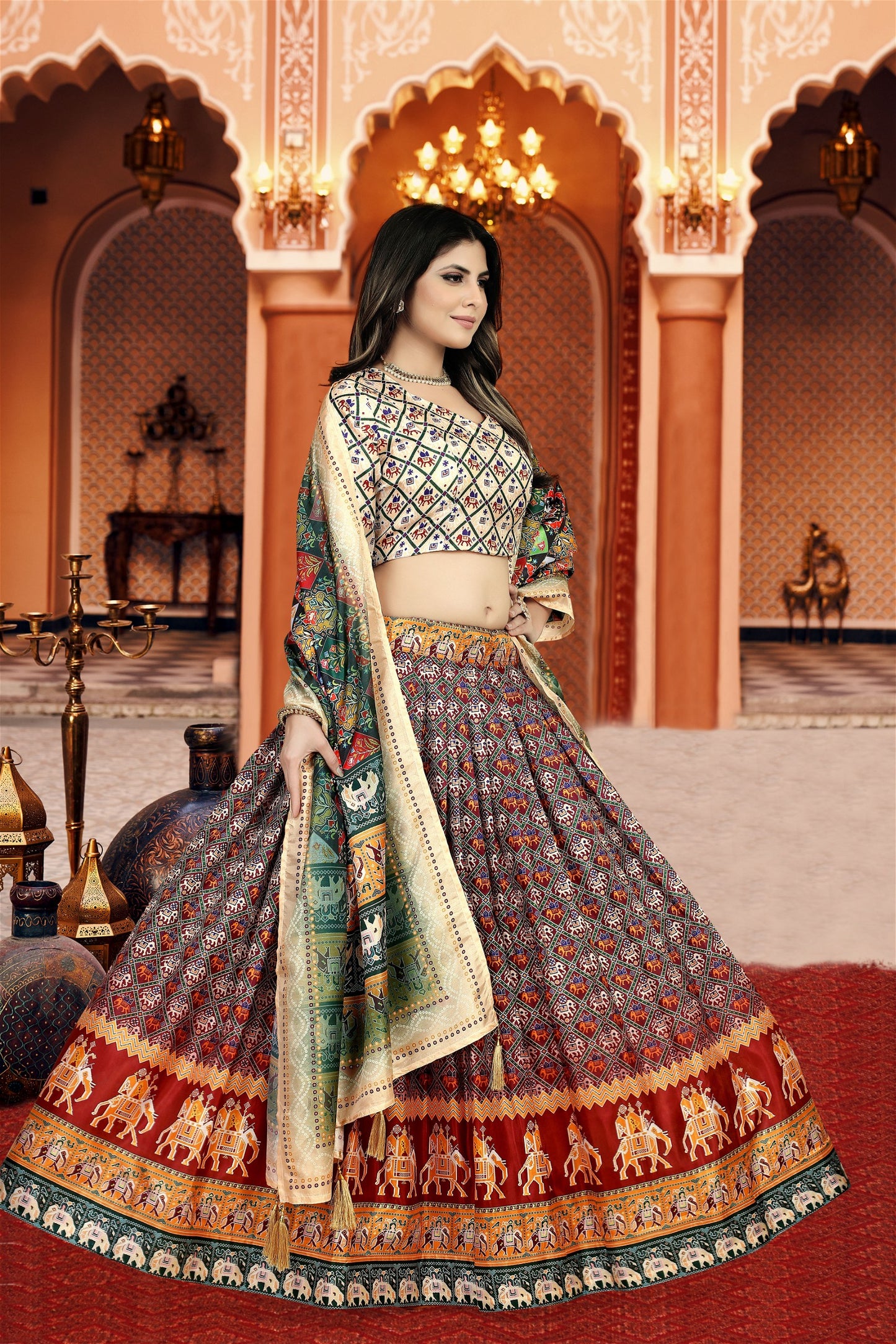 Attractive Fancy Lehenga Choli With Latest Dupatta For Women