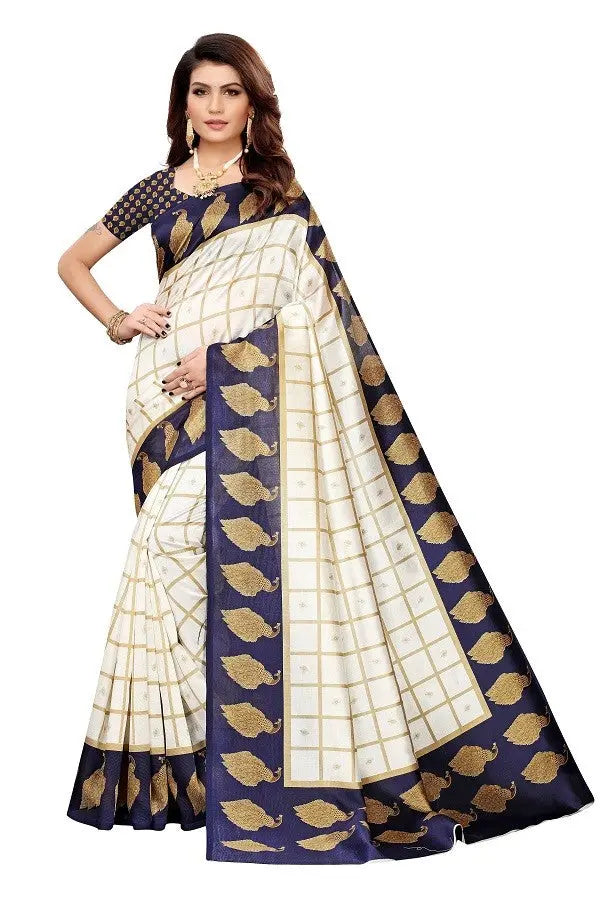 Daily Wear Printed Art Silk Saree Collection Desi Soul