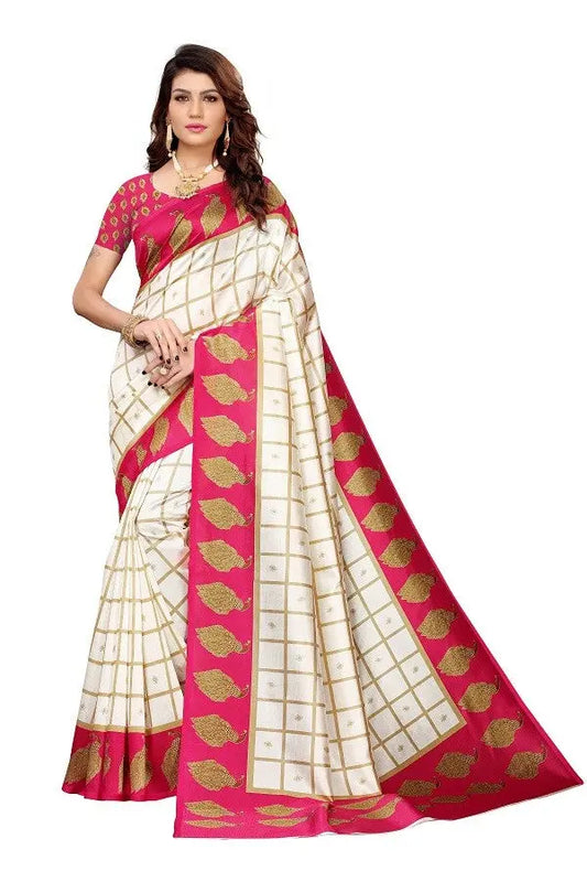 Daily Wear Printed Art Silk Saree Collection Desi Soul