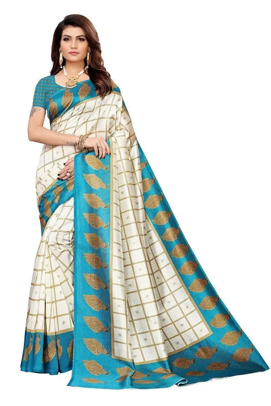 Daily Wear Printed Art Silk Saree Collection Desi Soul