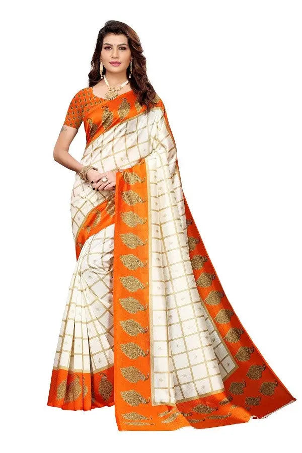 Daily Wear Printed Art Silk Saree Collection Desi Soul