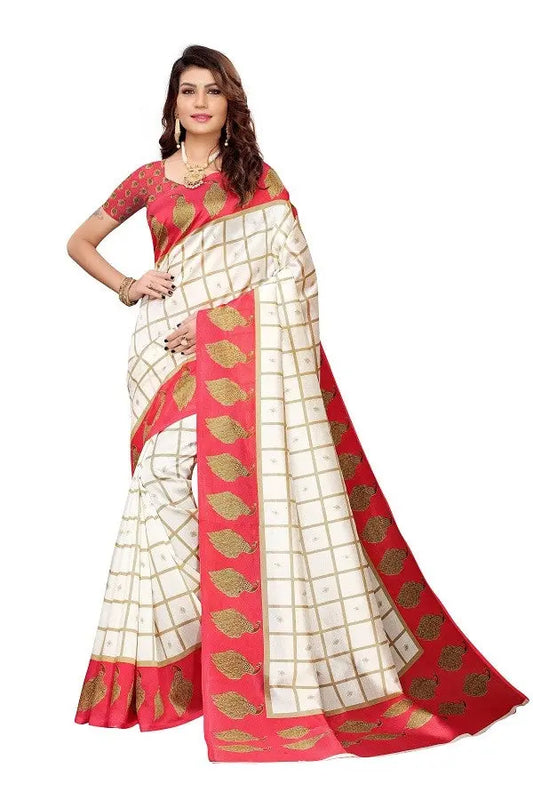 Daily Wear Printed Art Silk Saree Collection Desi Soul