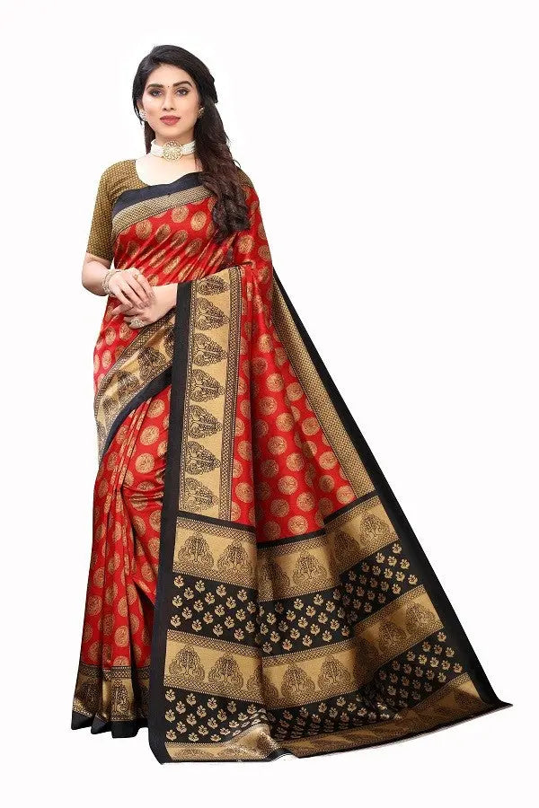 Casual Wear Printed Art Silk Saree Collection Desi Soul