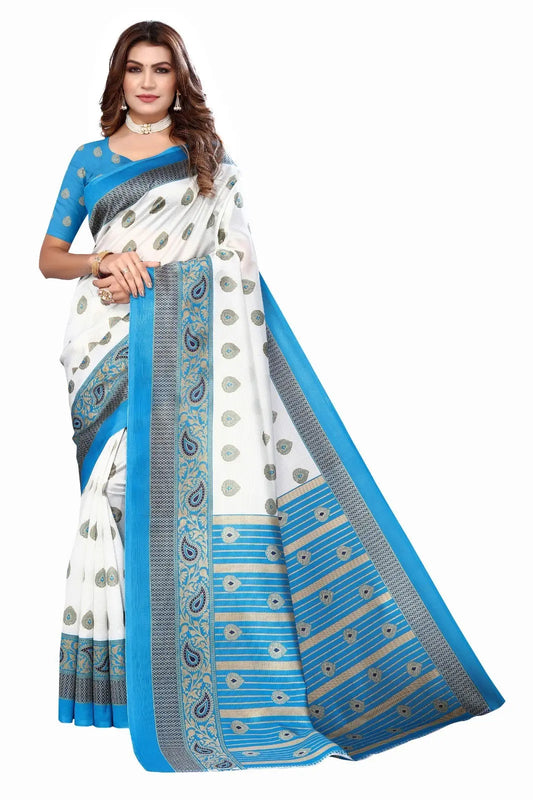 Regular Wear Printed Art Silk Saree Collection Desi Soul