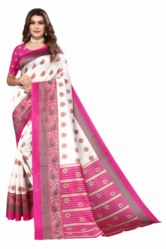 Regular Wear Printed Art Silk Saree Collection Desi Soul