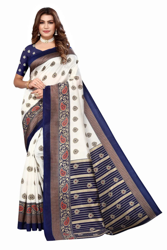 Regular Wear Printed Art Silk Saree Collection Desi Soul