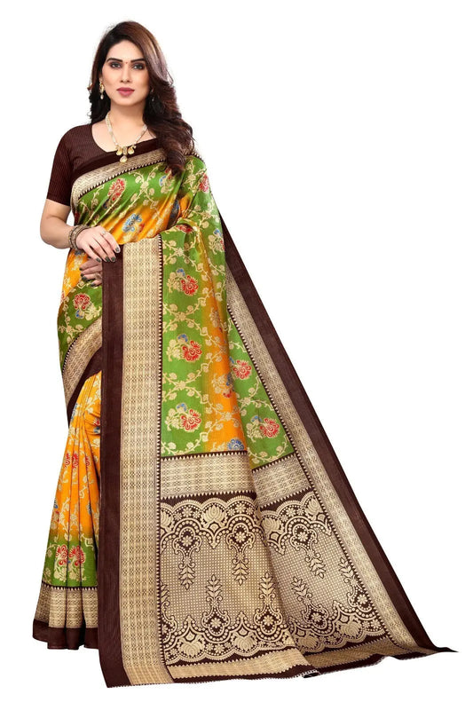 Mysore Art Silk Regular Wear Printed Saree Collection Desi Soul