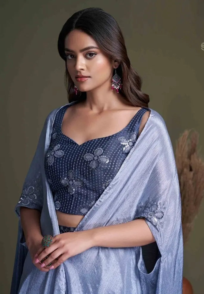 Navy Blue Classy Indo Western With Stylish Koti - Let Us Vogue