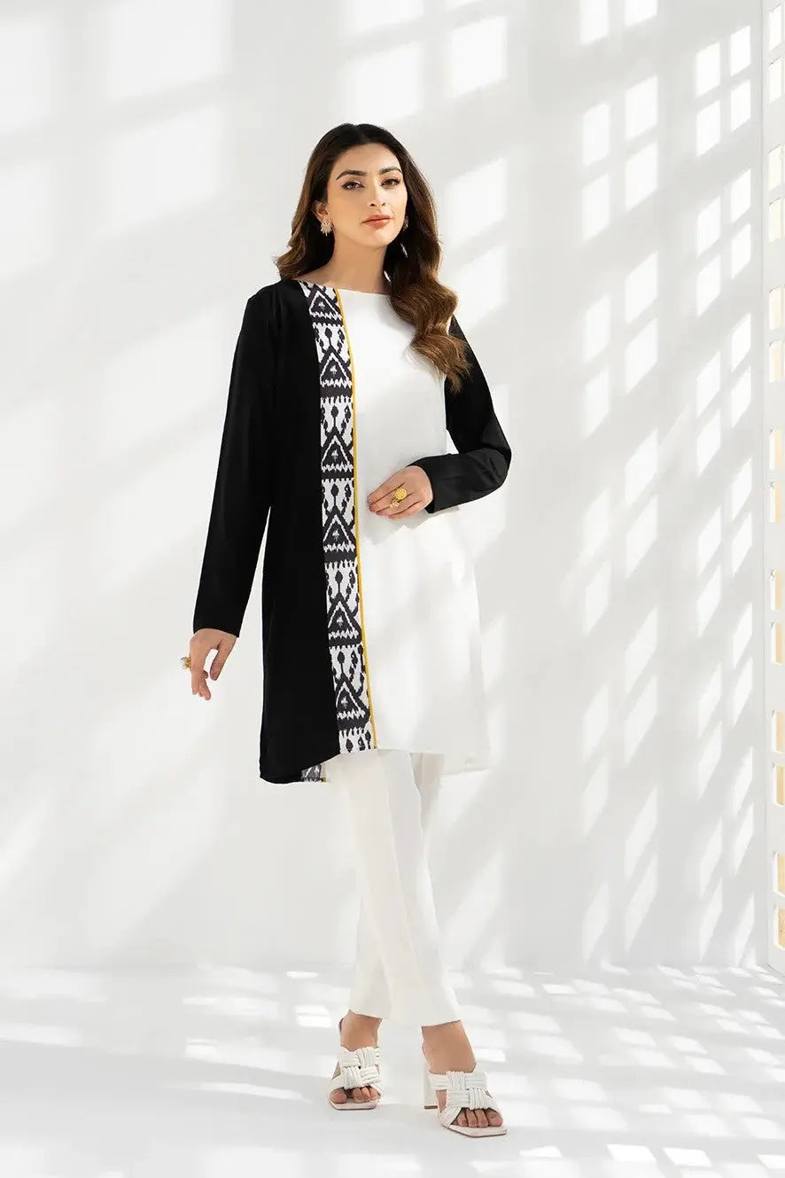 Black and White Colour Designer Casual Wear Viscose Rayon Top Desi Soul