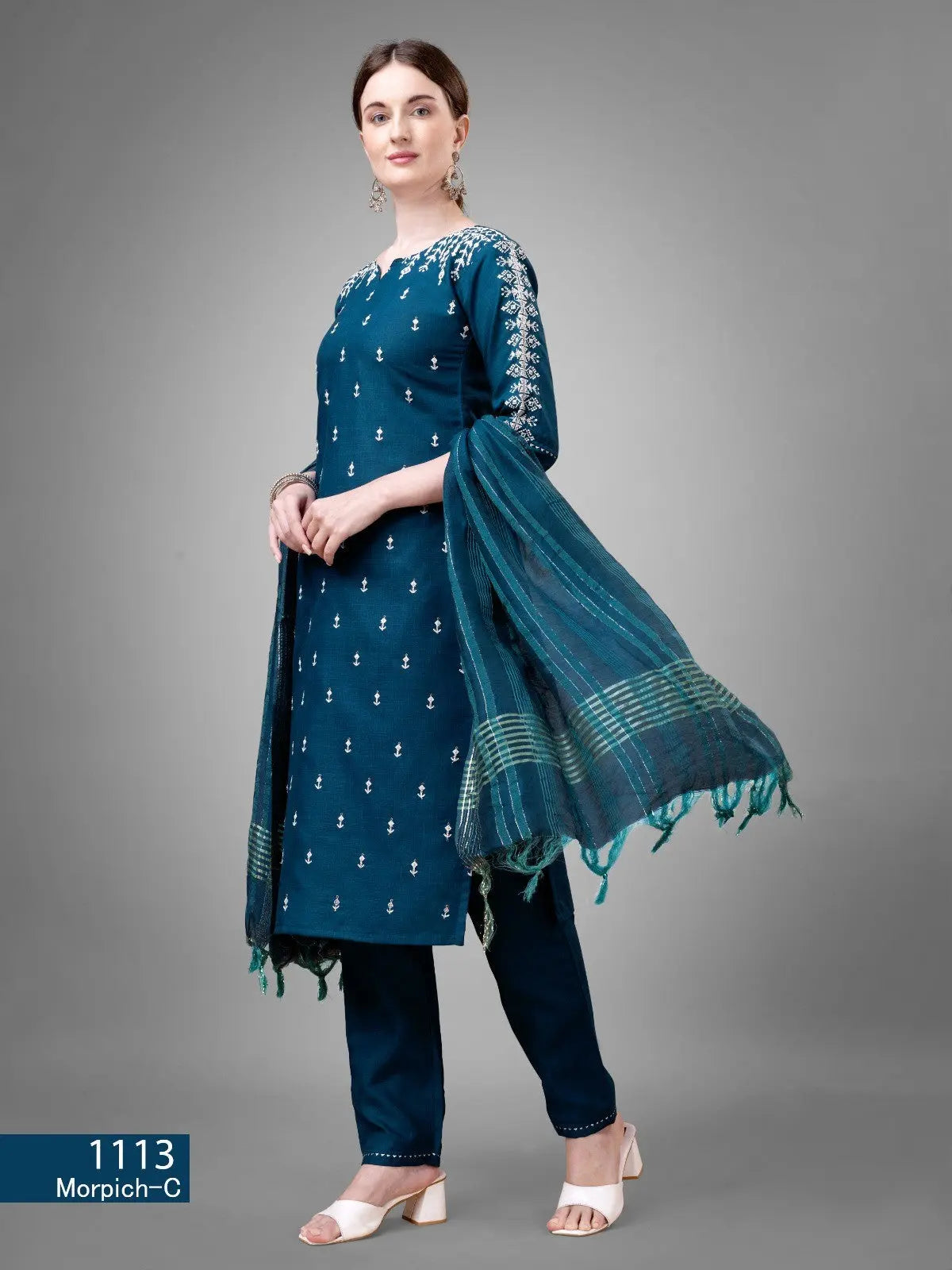 Morpich Cotton Blend Readymade Salwar Suit Desi Soul