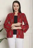 Maroon & Black Pure cotton Jaipuri Printed Short Top Desi Soul